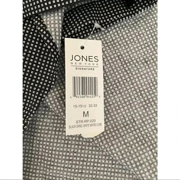 Jones New York Men's Slim-Fit Performance Stretch Cooling Tech Dress Shirt SZ M - Picture 7 of 10